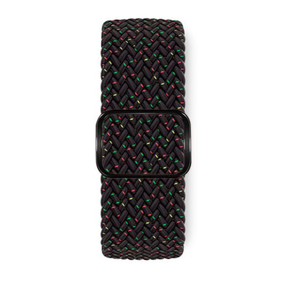 For Apple Watch 42mm / 41mm / 40mm / 38mm Kalebol Eight Buckle Nylon Braided Watch Band(Starlight Black) - Watch Bands by Kalebol | Online Shopping UK | buy2fix