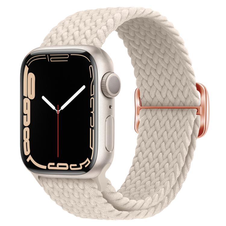 For Apple Watch 42mm / 41mm / 40mm / 38mm Kalebol Eight Buckle Nylon Braided Watch Band(Starlight) - Watch Bands by Kalebol | Online Shopping UK | buy2fix