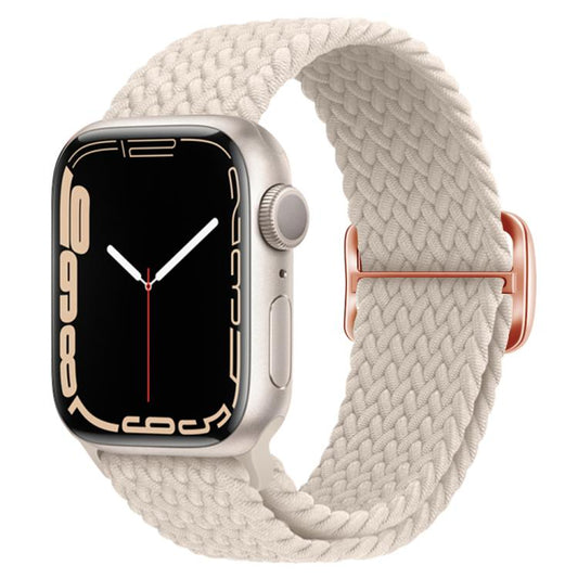 For Apple Watch 42mm / 41mm / 40mm / 38mm Kalebol Eight Buckle Nylon Braided Watch Band(Starlight) - Watch Bands by Kalebol | Online Shopping UK | buy2fix