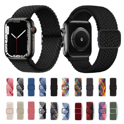 For Apple Watch 46mm / 49mm / 45mm / 44mm Kalebol Eight Buckle Nylon Braided Watch Band(Dark Green) - Watch Bands by Kalebol | Online Shopping UK | buy2fix