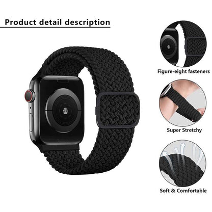 For Apple Watch 42mm / 41mm / 40mm / 38mm Kalebol Eight Buckle Nylon Braided Watch Band(Grape Purple) - Watch Bands by Kalebol | Online Shopping UK | buy2fix