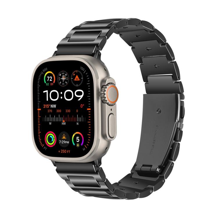 For Apple Watch 46mm / 49mm / 45mm / 44mm Kalebol Tooling Metal Zinc Alloy Watch Band(Black) - Watch Bands by Kalebol | Online Shopping UK | buy2fix