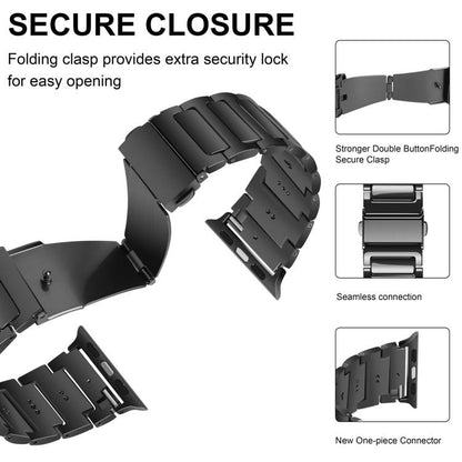 For Apple Watch 46mm / 49mm / 45mm / 44mm Kalebol Tooling Metal Zinc Alloy Watch Band(Black) - Watch Bands by Kalebol | Online Shopping UK | buy2fix