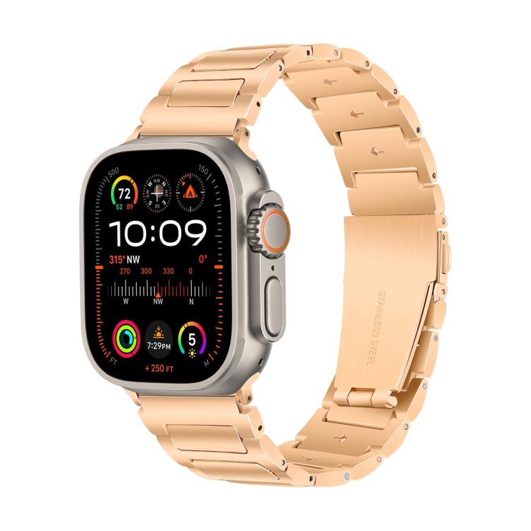 For Apple Watch 46mm / 49mm / 45mm / 44mm Kalebol Tooling Metal Zinc Alloy Watch Band(Rose Gold) - Watch Bands by Kalebol | Online Shopping UK | buy2fix