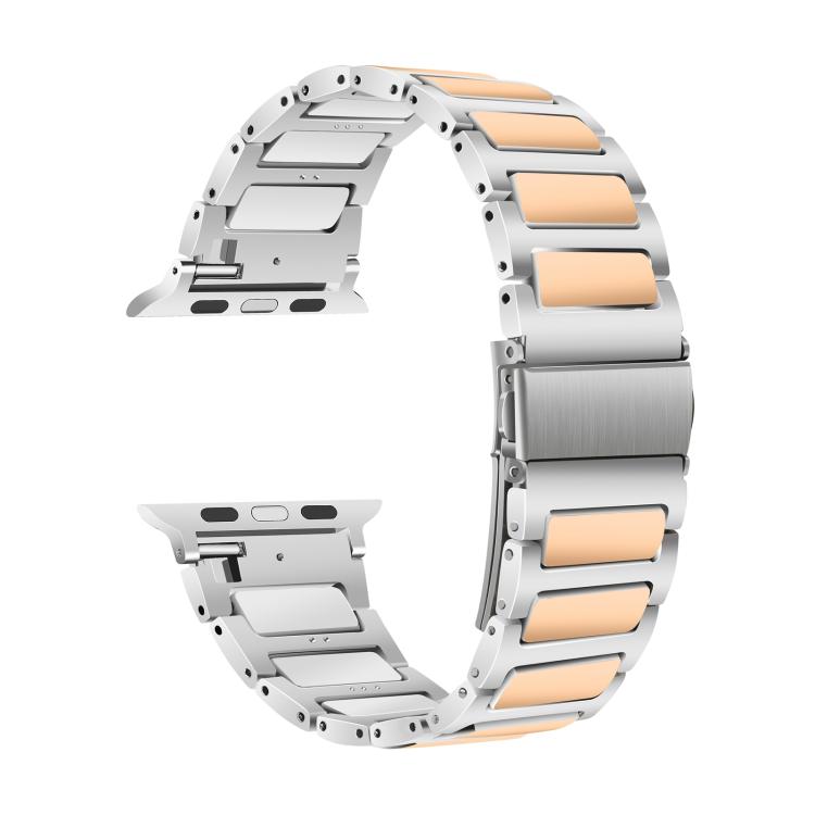 For Apple Watch 46mm / 49mm / 45mm / 44mm Kalebol Tooling Metal Zinc Alloy Watch Band(Silver Rose Gold) - Watch Bands by Kalebol | Online Shopping UK | buy2fix