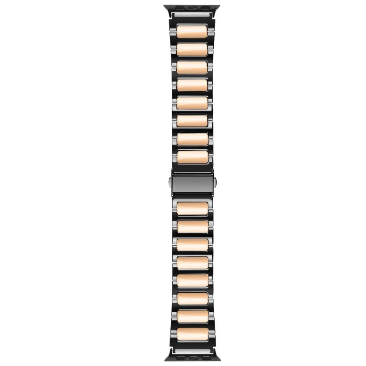 For Apple Watch 42mm / 41mm / 40mm / 38mm Kalebol Tooling Metal Zinc Alloy Watch Band(Black Rose Gold) - Watch Bands by Kalebol | Online Shopping UK | buy2fix