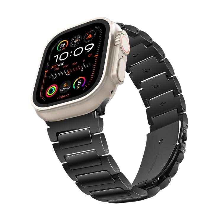 For Apple Watch 42mm / 41mm / 40mm / 38mm Kalebol Tooling Metal Zinc Alloy Watch Band(Black) - Watch Bands by Kalebol | Online Shopping UK | buy2fix