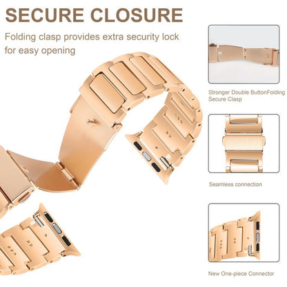 For Apple Watch 42mm / 41mm / 40mm / 38mm Kalebol Tooling Metal Zinc Alloy Watch Band(Rose Gold) - Watch Bands by Kalebol | Online Shopping UK | buy2fix