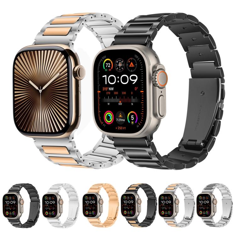 For Apple Watch 46mm / 49mm / 45mm / 44mm Kalebol Tooling Metal Zinc Alloy Watch Band(Silver Rose Gold) - Watch Bands by Kalebol | Online Shopping UK | buy2fix