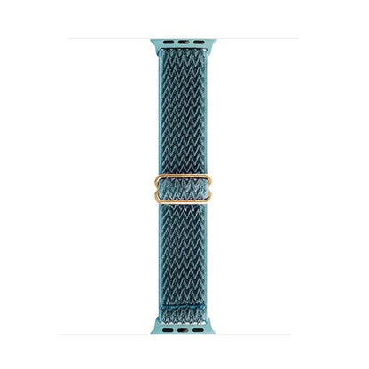 For Apple Watch 46mm / 49mm / 45mm / 44mm Kalebol Eight Buckle Wavy Braided Nylon Watch Band(Emerald Green) - Watch Bands by Kalebol | Online Shopping UK | buy2fix