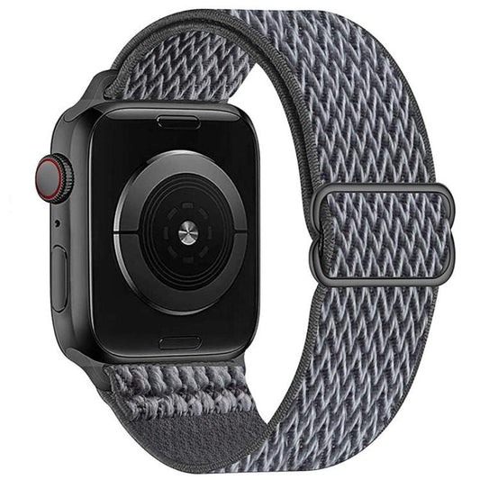 For Apple Watch 46mm / 49mm / 45mm / 44mm Kalebol Eight Buckle Wavy Braided Nylon Watch Band(Grey) - Watch Bands by Kalebol | Online Shopping UK | buy2fix