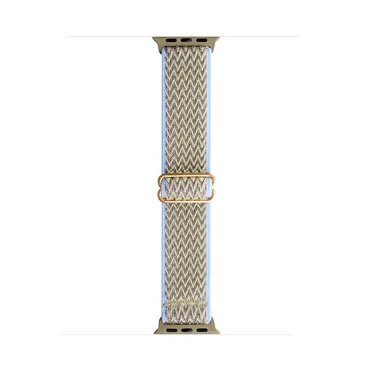 For Apple Watch 46mm / 49mm / 45mm / 44mm Kalebol Eight Buckle Wavy Braided Nylon Watch Band(Apricot) - Watch Bands by Kalebol | Online Shopping UK | buy2fix
