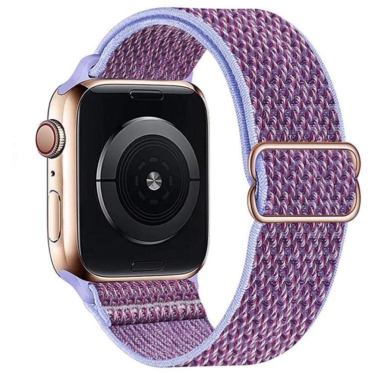 For Apple Watch 46mm / 49mm / 45mm / 44mm Kalebol Eight Buckle Wavy Braided Nylon Watch Band(Purple) - Watch Bands by Kalebol | Online Shopping UK | buy2fix