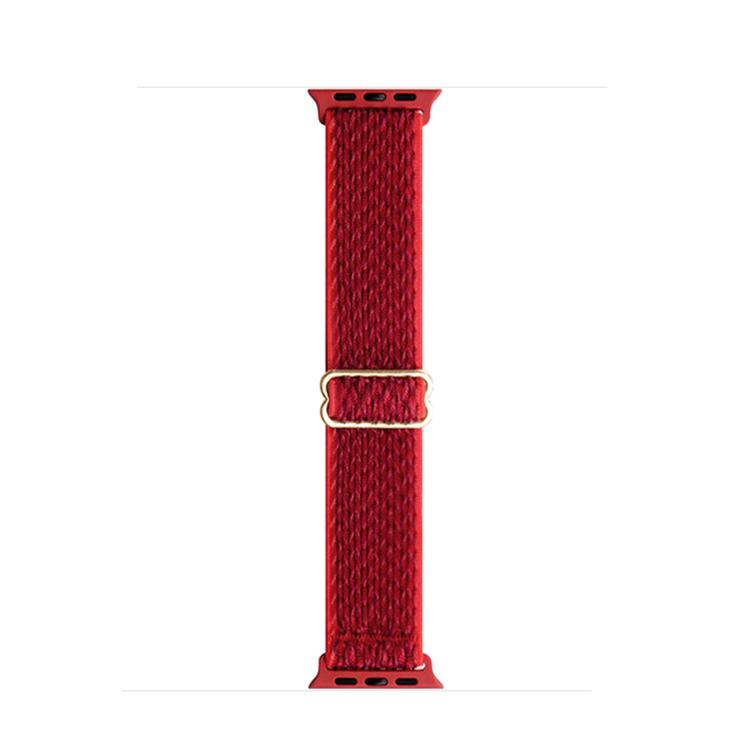For Apple Watch 46mm / 49mm / 45mm / 44mm Kalebol Eight Buckle Wavy Braided Nylon Watch Band(Red) - Watch Bands by Kalebol | Online Shopping UK | buy2fix