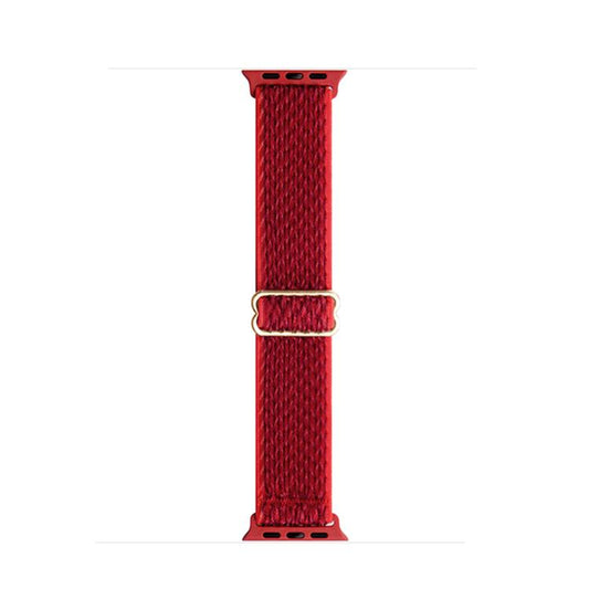 For Apple Watch 46mm / 49mm / 45mm / 44mm Kalebol Eight Buckle Wavy Braided Nylon Watch Band(Red) - Watch Bands by Kalebol | Online Shopping UK | buy2fix