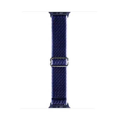 For Apple Watch 42mm / 41mm / 40mm / 38mm Kalebol Eight Buckle Wavy Braided Nylon Watch Band(Navy Blue) - Watch Bands by Kalebol | Online Shopping UK | buy2fix