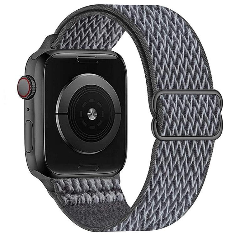 For Apple Watch 42mm / 41mm / 40mm / 38mm Kalebol Eight Buckle Wavy Braided Nylon Watch Band(Grey) - Watch Bands by Kalebol | Online Shopping UK | buy2fix