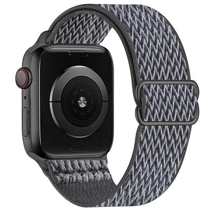 For Apple Watch 42mm / 41mm / 40mm / 38mm Kalebol Eight Buckle Wavy Braided Nylon Watch Band(Grey) - Watch Bands by Kalebol | Online Shopping UK | buy2fix