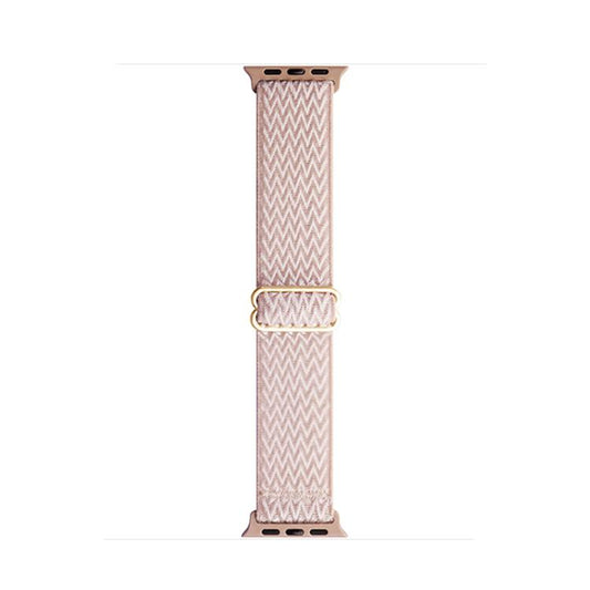 For Apple Watch 42mm / 41mm / 40mm / 38mm Kalebol Eight Buckle Wavy Braided Nylon Watch Band(Rose Pink) - Watch Bands by Kalebol | Online Shopping UK | buy2fix