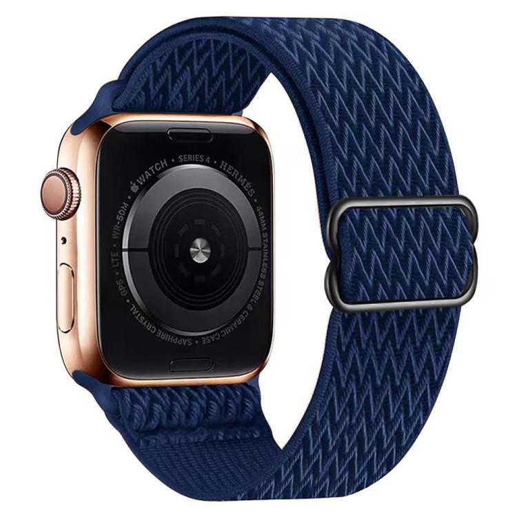 For Apple Watch 42mm / 41mm / 40mm / 38mm Kalebol Eight Buckle Wavy Braided Nylon Watch Band(Dark Blue) - Watch Bands by Kalebol | Online Shopping UK | buy2fix
