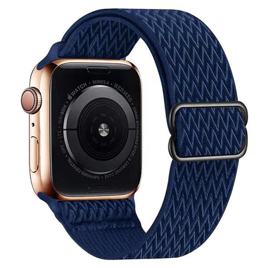 For Apple Watch 42mm / 41mm / 40mm / 38mm Kalebol Eight Buckle Wavy Braided Nylon Watch Band(Dark Blue) - Watch Bands by Kalebol | Online Shopping UK | buy2fix