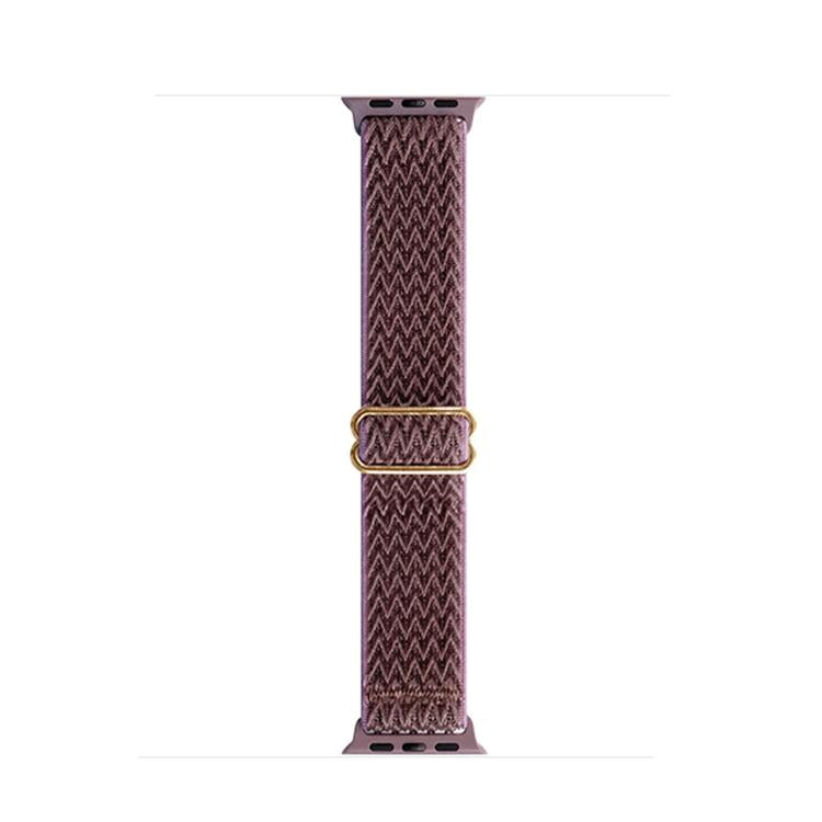 For Apple Watch 42mm / 41mm / 40mm / 38mm Kalebol Eight Buckle Wavy Braided Nylon Watch Band(Grey Purple) - Watch Bands by Kalebol | Online Shopping UK | buy2fix