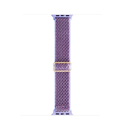 For Apple Watch 42mm / 41mm / 40mm / 38mm Kalebol Eight Buckle Wavy Braided Nylon Watch Band(Purple) - Watch Bands by Kalebol | Online Shopping UK | buy2fix