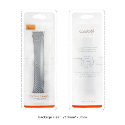 For Apple Watch 46mm / 49mm / 45mm / 44mm Kalebol Eight Buckle Wavy Braided Nylon Watch Band(Grey Purple) - Watch Bands by Kalebol | Online Shopping UK | buy2fix