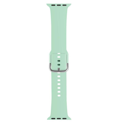 For Apple Watch 46mm / 49mm / 45mm / 44mm Kalebol Metal Pin Buckle Silicone Watch Band(Cyan) - Watch Bands by Kalebol | Online Shopping UK | buy2fix