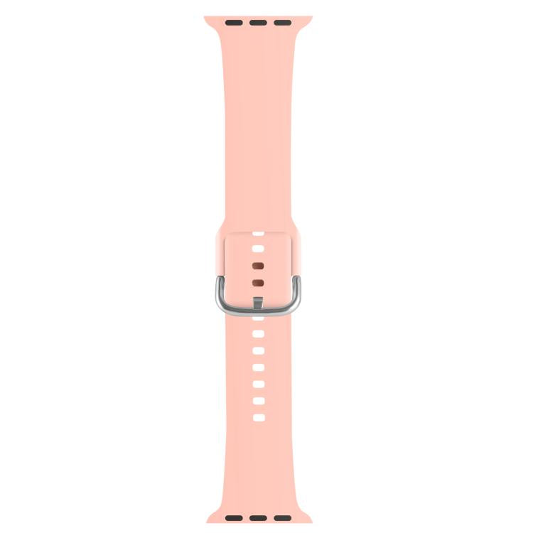 For Apple Watch 46mm / 49mm / 45mm / 44mm Kalebol Metal Pin Buckle Silicone Watch Band(Pink) - Watch Bands by Kalebol | Online Shopping UK | buy2fix