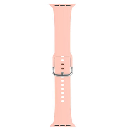 For Apple Watch 46mm / 49mm / 45mm / 44mm Kalebol Metal Pin Buckle Silicone Watch Band(Pink) - Watch Bands by Kalebol | Online Shopping UK | buy2fix