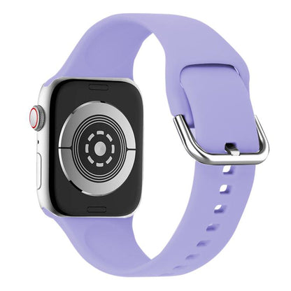 For Apple Watch 46mm / 49mm / 45mm / 44mm Kalebol Metal Pin Buckle Silicone Watch Band(Light Purple) - Watch Bands by Kalebol | Online Shopping UK | buy2fix