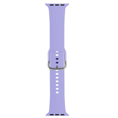 For Apple Watch 46mm / 49mm / 45mm / 44mm Kalebol Metal Pin Buckle Silicone Watch Band(Light Purple) - Watch Bands by Kalebol | Online Shopping UK | buy2fix