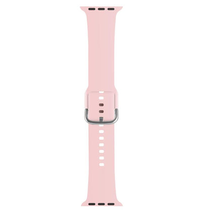 For Apple Watch 46mm / 49mm / 45mm / 44mm Kalebol Metal Pin Buckle Silicone Watch Band(Light Pink) - Watch Bands by Kalebol | Online Shopping UK | buy2fix