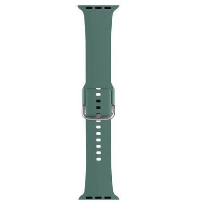 For Apple Watch 46mm / 49mm / 45mm / 44mm Kalebol Metal Pin Buckle Silicone Watch Band(Pine Green) - Watch Bands by Kalebol | Online Shopping UK | buy2fix