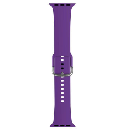 For Apple Watch 46mm / 49mm / 45mm / 44mm Kalebol Metal Pin Buckle Silicone Watch Band(Dark Purple) - Watch Bands by Kalebol | Online Shopping UK | buy2fix
