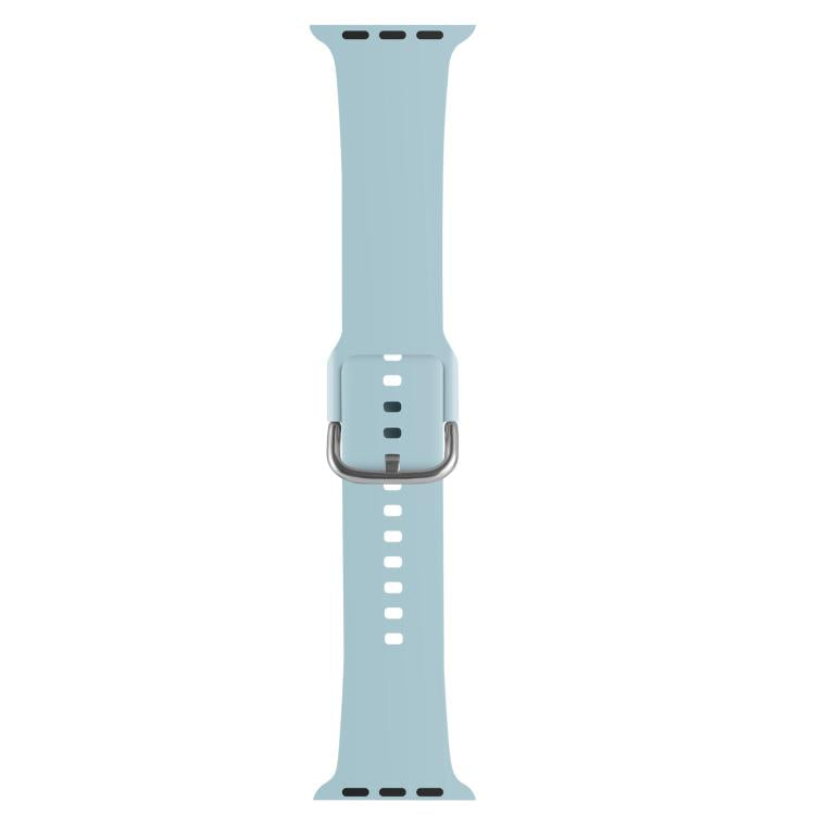 For Apple Watch 42mm / 41mm / 40mm / 38mm Kalebol Metal Pin Buckle Silicone Watch Band(Mint Green) - Watch Bands by Kalebol | Online Shopping UK | buy2fix