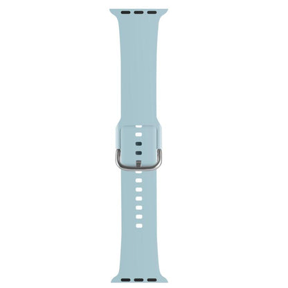 For Apple Watch 42mm / 41mm / 40mm / 38mm Kalebol Metal Pin Buckle Silicone Watch Band(Mint Green) - Watch Bands by Kalebol | Online Shopping UK | buy2fix