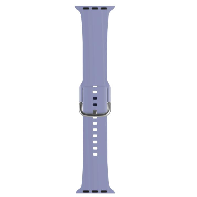 For Apple Watch 42mm / 41mm / 40mm / 38mm Kalebol Metal Pin Buckle Silicone Watch Band(Lavender) - Watch Bands by Kalebol | Online Shopping UK | buy2fix