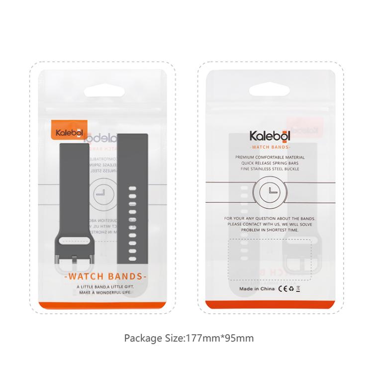 For Apple Watch 42mm / 41mm / 40mm / 38mm Kalebol Metal Pin Buckle Silicone Watch Band(Orange) - Watch Bands by Kalebol | Online Shopping UK | buy2fix