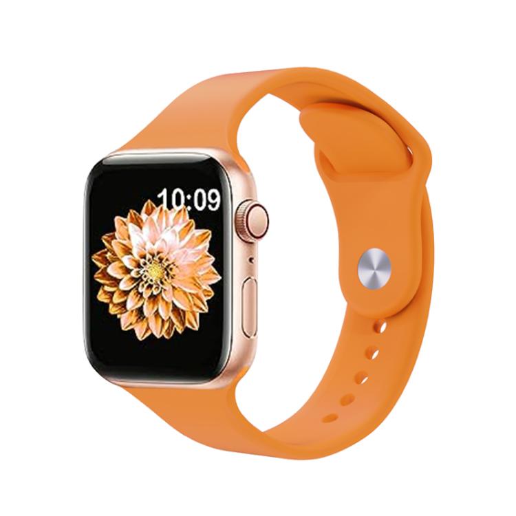 For Apple Watch 46mm / 49mm / 45mm / 44mm Kalebol Reverse Buckle Silicone Watch Band(Orange) - Watch Bands by Kalebol | Online Shopping UK | buy2fix