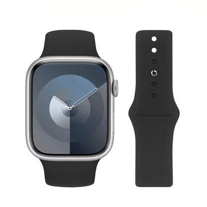 For Apple Watch 46mm / 49mm / 45mm / 44mm Kalebol Reverse Buckle Silicone Watch Band(Black) - Watch Bands by Kalebol | Online Shopping UK | buy2fix