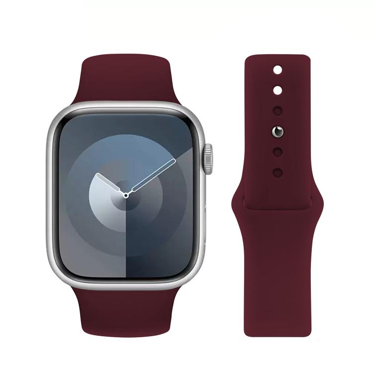 For Apple Watch 46mm / 49mm / 45mm / 44mm Kalebol Reverse Buckle Silicone Watch Band(Wine Red) - Watch Bands by Kalebol | Online Shopping UK | buy2fix