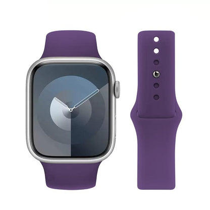 For Apple Watch 46mm / 49mm / 45mm / 44mm Kalebol Reverse Buckle Silicone Watch Band(Dark Purple) - Watch Bands by Kalebol | Online Shopping UK | buy2fix