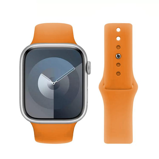 For Apple Watch 42mm / 41mm / 40mm / 38mm Kalebol Reverse Buckle Silicone Watch Band(Orange) - Watch Bands by Kalebol | Online Shopping UK | buy2fix