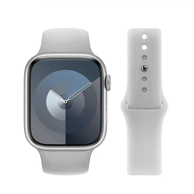 For Apple Watch 42mm / 41mm / 40mm / 38mm Kalebol Reverse Buckle Silicone Watch Band(Light Grey) - Watch Bands by Kalebol | Online Shopping UK | buy2fix