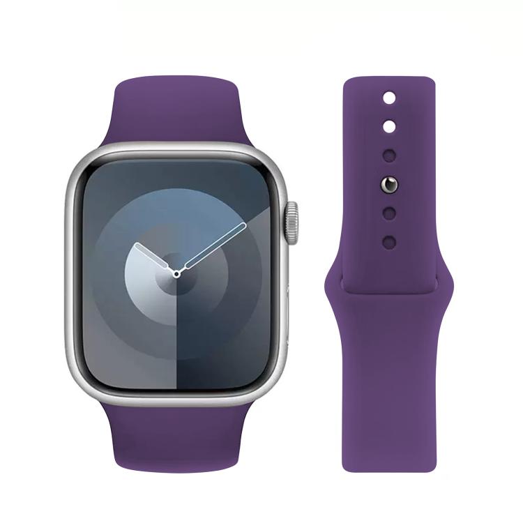 For Apple Watch 42mm / 41mm / 40mm / 38mm Kalebol Reverse Buckle Silicone Watch Band(Dark Purple) - Watch Bands by Kalebol | Online Shopping UK | buy2fix