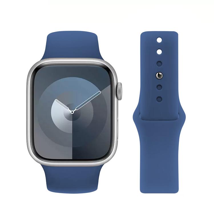 For Apple Watch 42mm / 41mm / 40mm / 38mm Kalebol Reverse Buckle Silicone Watch Band(Blue) - Watch Bands by Kalebol | Online Shopping UK | buy2fix