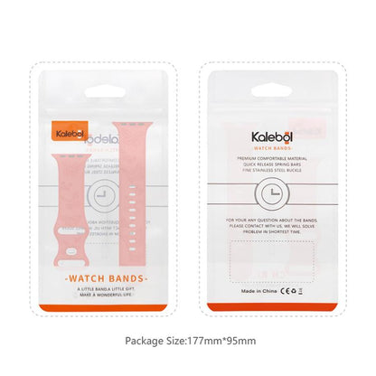 For Apple Watch 42mm / 41mm / 40mm / 38mm Kalebol 8-shaped Buckle Butterfly Embossed Silicone Watch Band(Cactus Green) - Watch Bands by Kalebol | Online Shopping UK | buy2fix