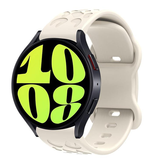 18mm Kalebol Leopard Print Butterfly Buckle Silicone Watch Band(Starlight)